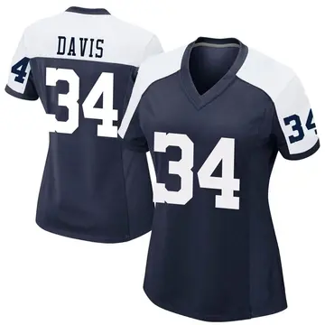Nike Malik Davis Women's Game Dallas Cowboys Navy Alternate Jersey