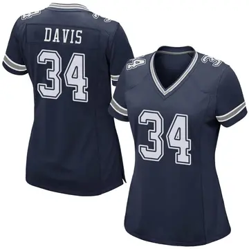 Nike Malik Davis Women's Game Dallas Cowboys Navy Team Color Jersey