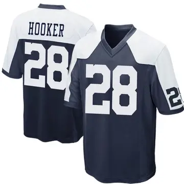 Nike Malik Hooker Men's Game Dallas Cowboys Navy Blue Throwback Jersey