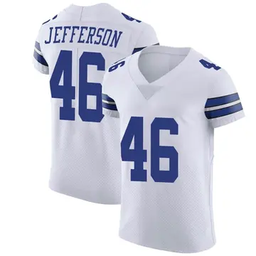 Nike Malik Jefferson Men's Elite Dallas Cowboys White Vapor Untouchable Jersey