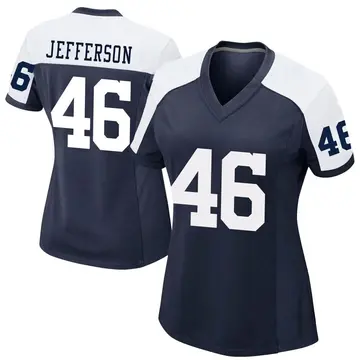 Nike Malik Jefferson Women's Game Dallas Cowboys Navy Alternate Jersey