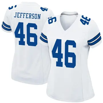 Nike Malik Jefferson Women's Game Dallas Cowboys White Jersey