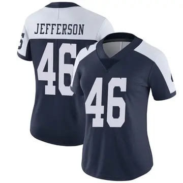 Nike Malik Jefferson Women's Limited Dallas Cowboys Navy Alternate Vapor Untouchable Jersey
