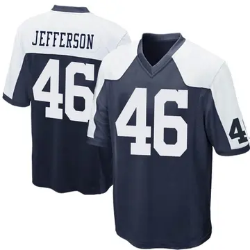 Nike Malik Jefferson Youth Game Dallas Cowboys Navy Blue Throwback Jersey