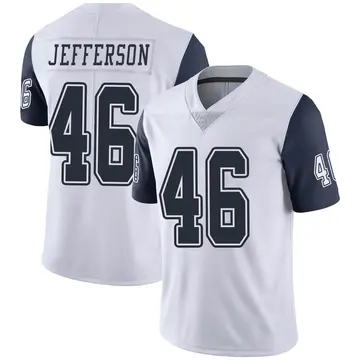Nike Malik Jefferson Youth Limited Dallas Cowboys White Color Rush Vapor Untouchable Jersey