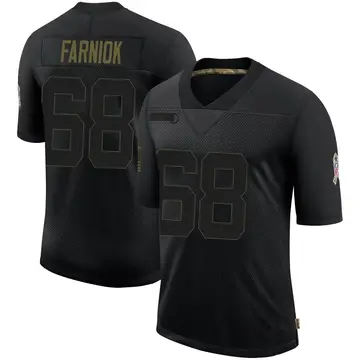 Nike Matt Farniok Men's Limited Dallas Cowboys Black 2020 Salute To Service Jersey