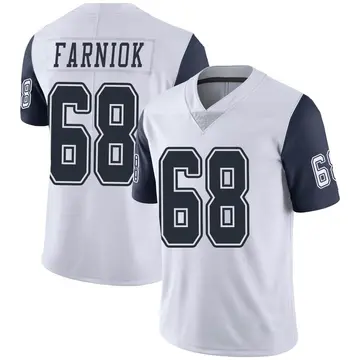 Nike Matt Farniok Youth Limited Dallas Cowboys White Color Rush Vapor Untouchable Jersey