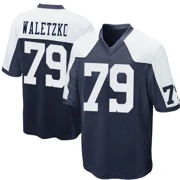 Nike Matt Waletzko Men's Game Dallas Cowboys Navy Blue Throwback Jersey