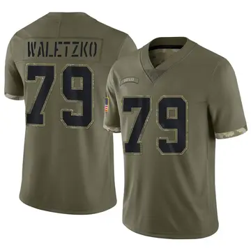 Nike Matt Waletzko Men's Limited Dallas Cowboys Olive 2022 Salute To Service Jersey