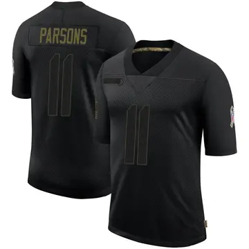 Nike Micah Parsons Men's Limited Dallas Cowboys Black 2020 Salute To Service Jersey