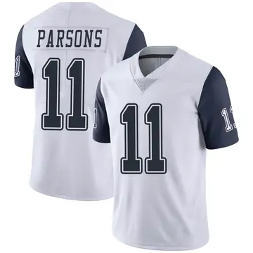 Nike Micah Parsons Men's Limited Dallas Cowboys White Color Rush Vapor Untouchable Jersey