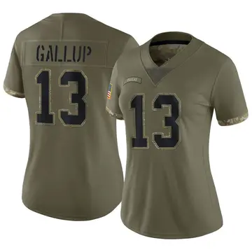 Nike Michael Gallup Women's Limited Dallas Cowboys Olive 2022 Salute To Service Jersey