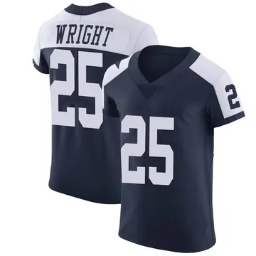 Nike Nahshon Wright Men's Elite Dallas Cowboys Navy Alternate Vapor Untouchable Jersey