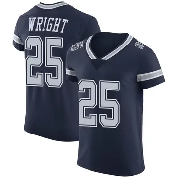 Nike Nahshon Wright Men's Elite Dallas Cowboys Navy Team Color Vapor Untouchable Jersey