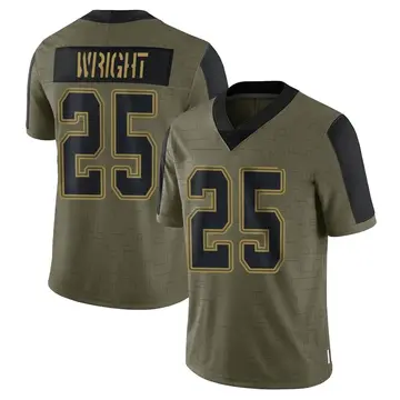 Nike Nahshon Wright Youth Limited Dallas Cowboys Olive 2021 Salute To Service Jersey