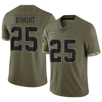 Nike Nahshon Wright Youth Limited Dallas Cowboys Olive 2022 Salute To Service Jersey