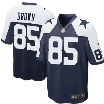 Nike Noah Brown Men's Game Dallas Cowboys Navy Blue Throwback Jersey