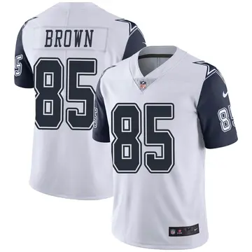 Nike Noah Brown Men's Limited Dallas Cowboys White Color Rush Vapor Untouchable Jersey
