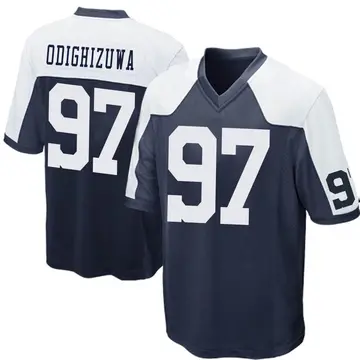 Nike Osa Odighizuwa Men's Game Dallas Cowboys Navy Blue Throwback Jersey