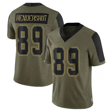 Nike Peyton Hendershot Men's Limited Dallas Cowboys Olive 2021 Salute To Service Jersey