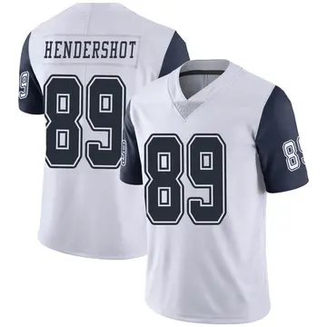 Nike Peyton Hendershot Youth Limited Dallas Cowboys White Color Rush Vapor Untouchable Jersey