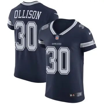Nike Qadree Ollison Men's Elite Dallas Cowboys Navy Team Color Vapor Untouchable Jersey