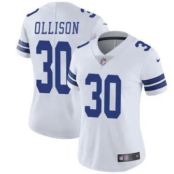 Nike Qadree Ollison Women's Limited Dallas Cowboys White Vapor Untouchable Jersey