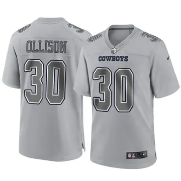 Nike Qadree Ollison Youth Game Dallas Cowboys Gray Atmosphere Fashion Jersey