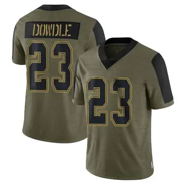 Nike Rico Dowdle Youth Limited Dallas Cowboys Olive 2021 Salute To Service Jersey
