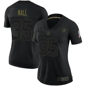Nike Ryan Nall Women's Limited Dallas Cowboys Black 2020 Salute To Service Jersey