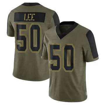 Nike Sean Lee Men's Limited Dallas Cowboys Olive 2021 Salute To Service Jersey