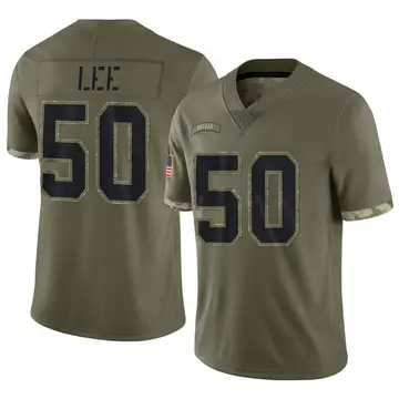 Nike Sean Lee Men's Limited Dallas Cowboys Olive 2022 Salute To Service Jersey