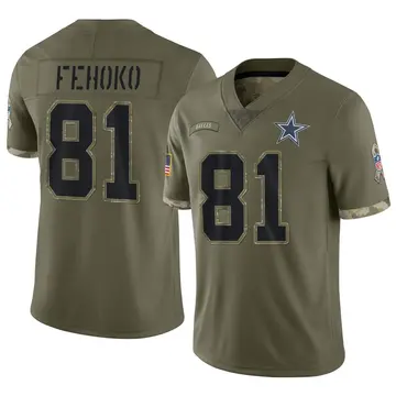 Nike Simi Fehoko Youth Limited Dallas Cowboys Olive 2022 Salute To Service Jersey