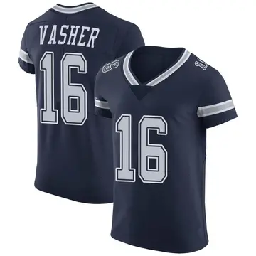 Nike T.J. Vasher Men's Elite Dallas Cowboys Navy Team Color Vapor Untouchable Jersey