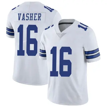 Nike T.J. Vasher Men's Limited Dallas Cowboys White Vapor Untouchable Jersey