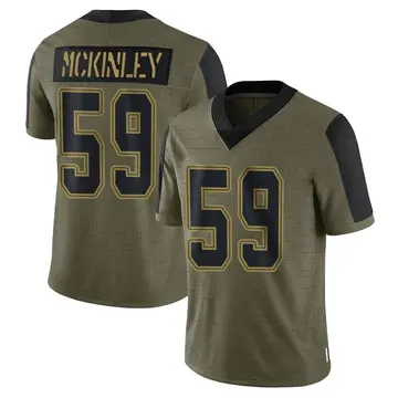 Nike Takkarist McKinley Men's Limited Dallas Cowboys Olive 2021 Salute To Service Jersey