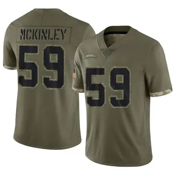 Nike Takkarist McKinley Men's Limited Dallas Cowboys Olive 2022 Salute To Service Jersey