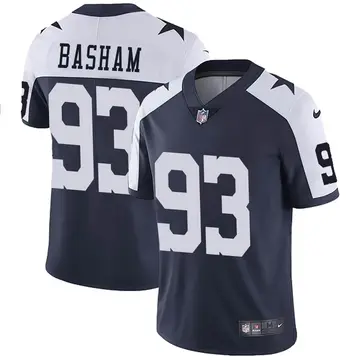 Nike Tarell Basham Men's Limited Dallas Cowboys Navy Alternate Vapor Untouchable Jersey