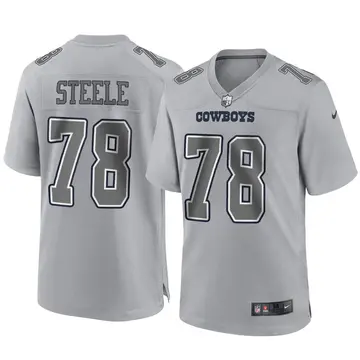 Nike Terence Steele Men's Game Dallas Cowboys Gray Atmosphere Fashion Jersey