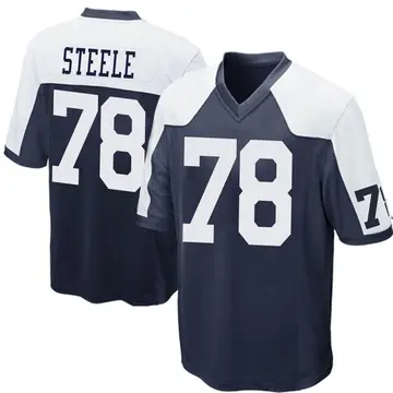 Nike Terence Steele Men's Game Dallas Cowboys Navy Blue Throwback Jersey