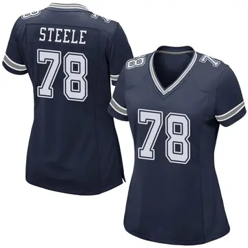 Nike Terence Steele Women's Game Dallas Cowboys Navy Team Color Jersey