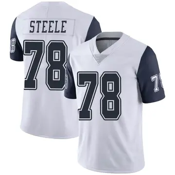 Nike Terence Steele Youth Limited Dallas Cowboys White Color Rush Vapor Untouchable Jersey