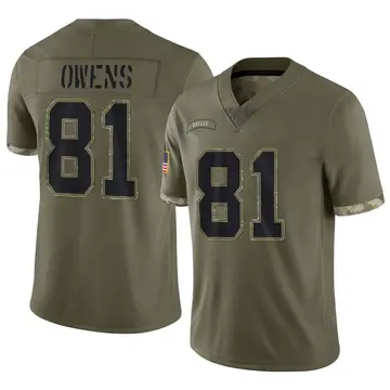 Nike Terrell Owens Men's Limited Dallas Cowboys Olive 2022 Salute To Service Jersey