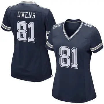 Nike Terrell Owens Women's Game Dallas Cowboys Navy Team Color Jersey