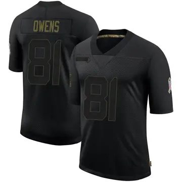 Nike Terrell Owens Youth Limited Dallas Cowboys Black 2020 Salute To Service Jersey