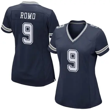 Nike Tony Romo Women's Game Dallas Cowboys Navy Team Color Jersey