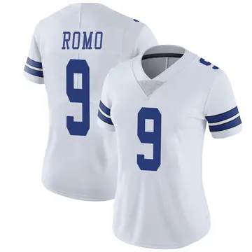 Nike Tony Romo Women's Limited Dallas Cowboys White Vapor Untouchable Jersey