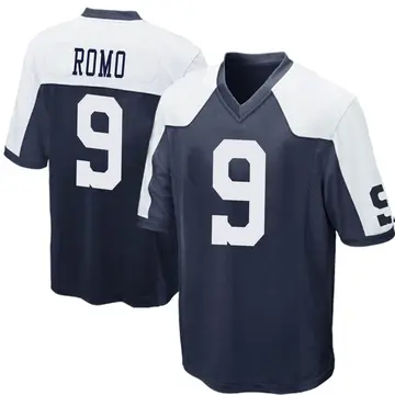 Nike Tony Romo Youth Game Dallas Cowboys Navy Blue Throwback Jersey