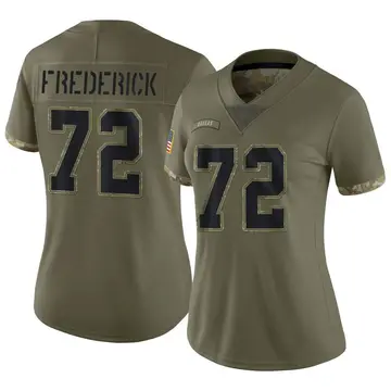 Nike Travis Frederick Women's Limited Dallas Cowboys Olive 2022 Salute To Service Jersey