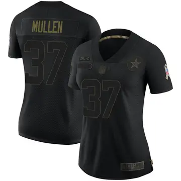 Nike Trayvon Mullen Women's Limited Dallas Cowboys Black 2020 Salute To Service Jersey